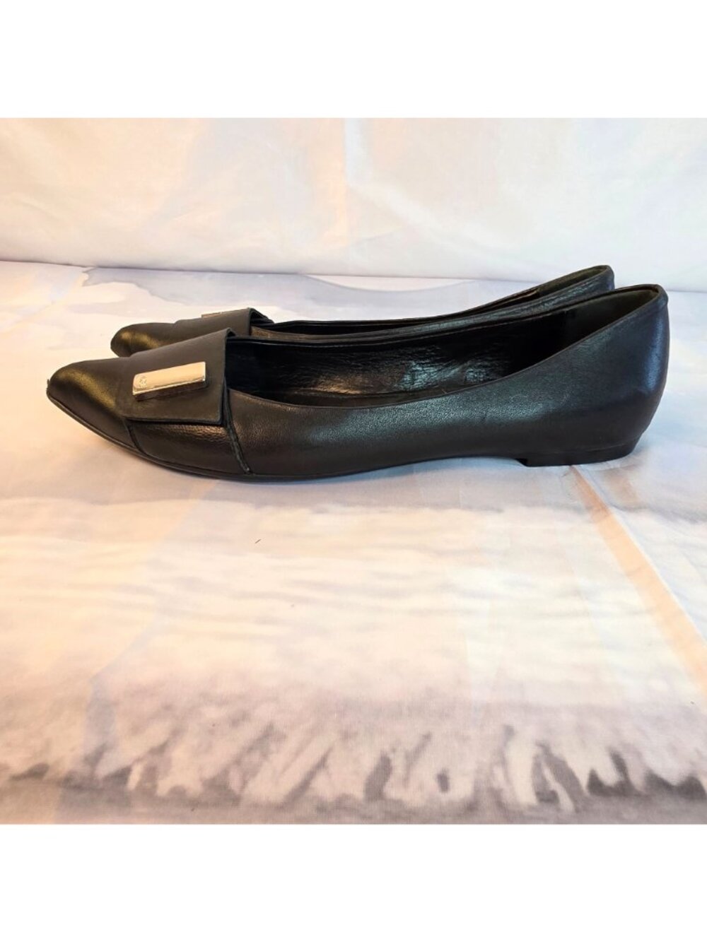 AGL Attilio Giusti Leombruni Italy Leather Pointed Skimmer Flats Women 40 - Picture 11 of 13